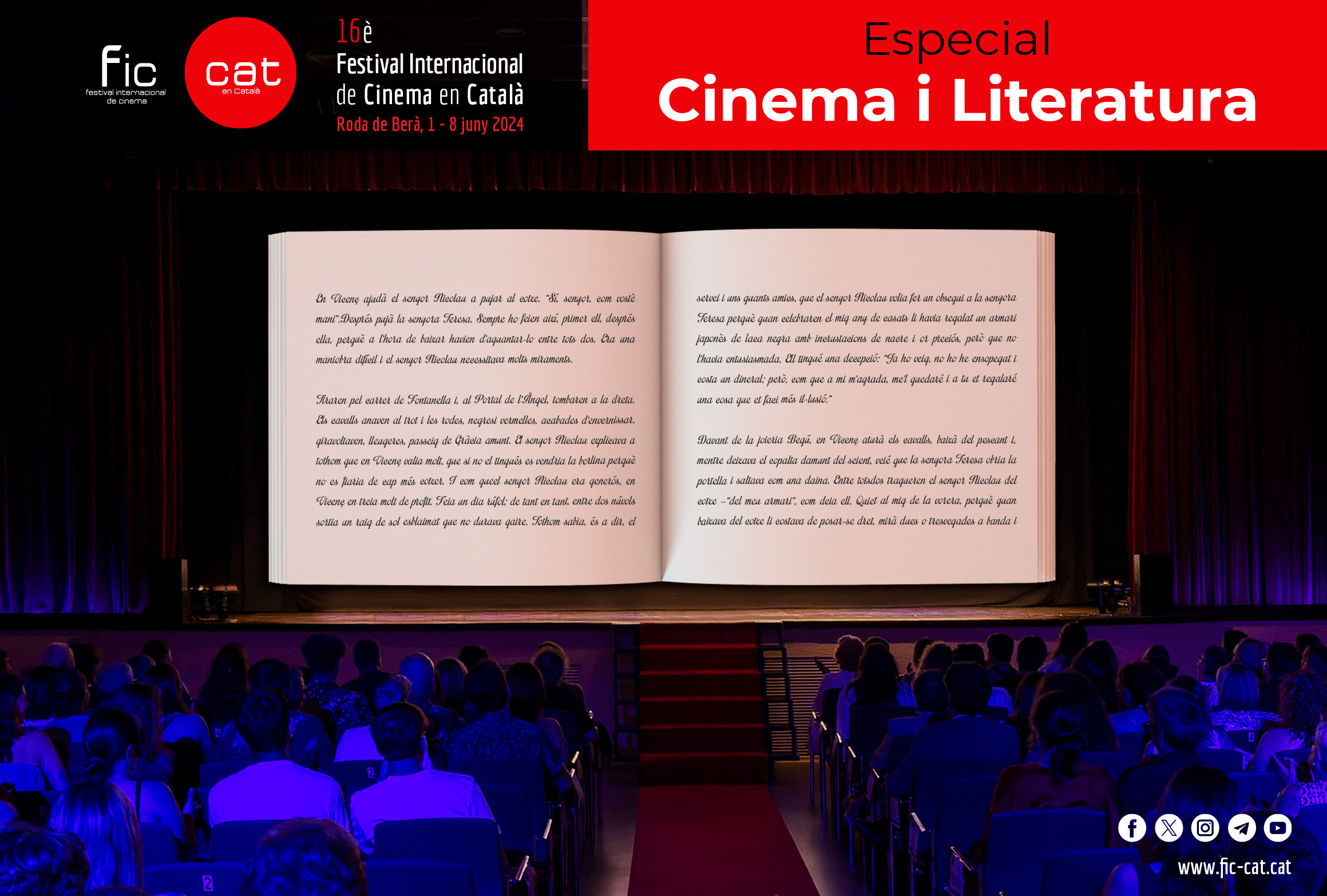 "Cinema i Literatura" centraran el FIC-CAT 2024 